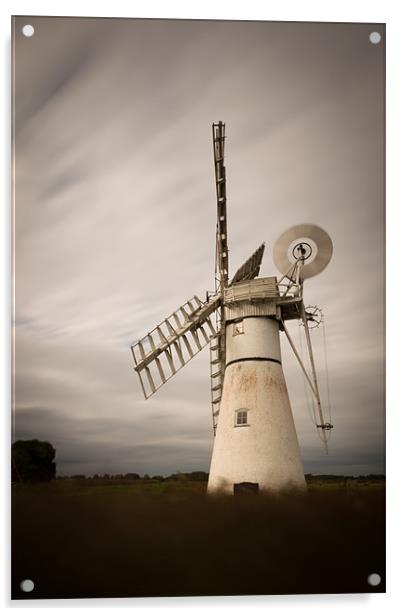 Windy Windmill Acrylic by Simon Wrigglesworth