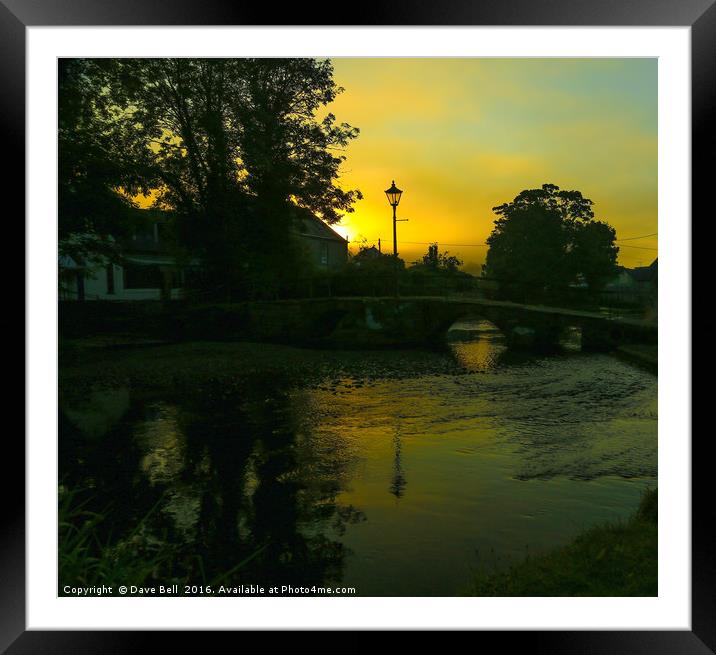 Sunrise at Newmills, Launceston, Cornwall Framed Mounted Print by Dave Bell