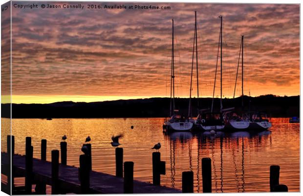 Windermere Sunset Canvas Print by Jason Connolly