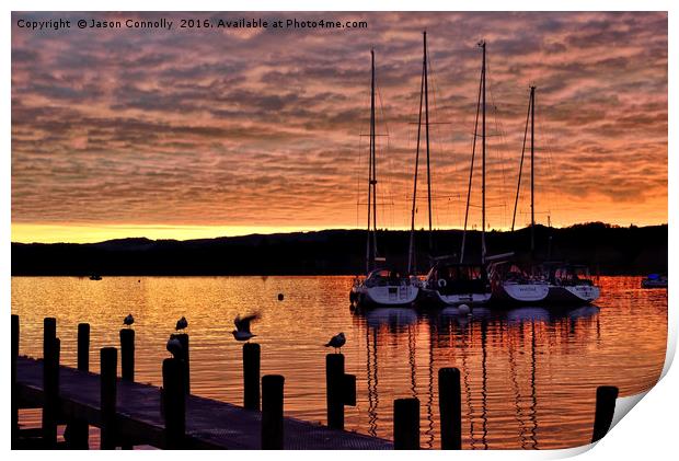 Windermere Sunset Print by Jason Connolly