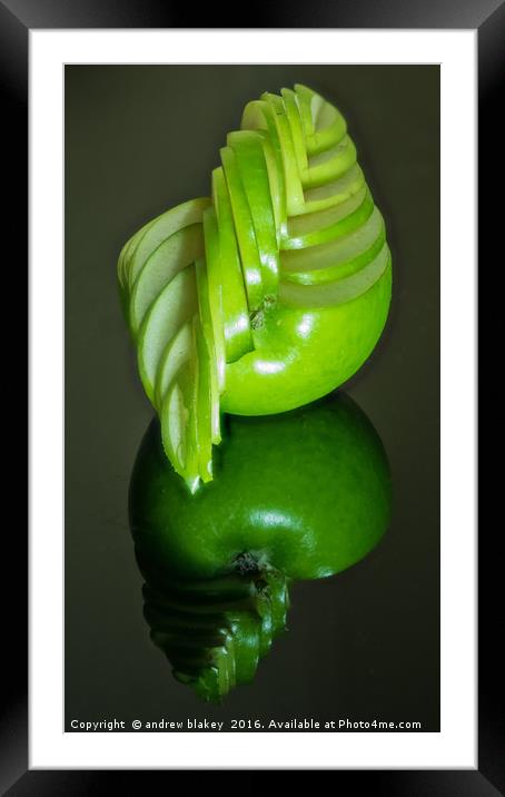 Sculptural Apple Framed Mounted Print by andrew blakey
