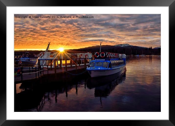 Last Light At Windermere Framed Mounted Print by Jason Connolly