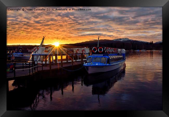 Last Light At Windermere Framed Print by Jason Connolly