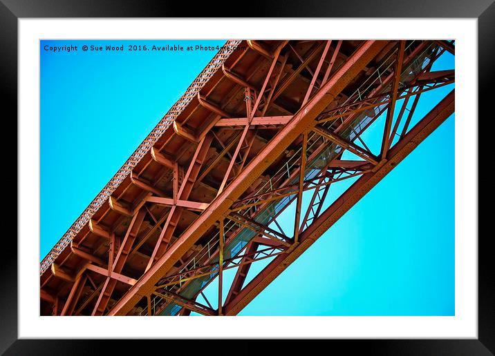 Iron girders of Scotland's Forth Rail Bridge Framed Mounted Print by Sue Wood