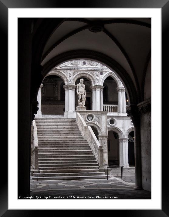 The Giants Staircase - Venice Framed Mounted Print by Philip Openshaw