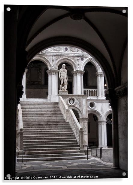 The Giants Staircase - Venice Acrylic by Philip Openshaw