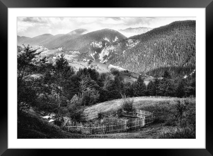 romanian mountains Framed Mounted Print by Paul Boazu