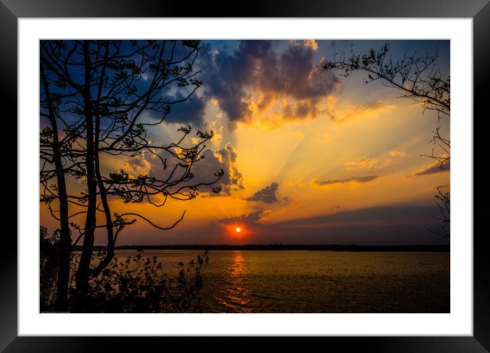 As the sun sets Framed Mounted Print by Indranil Bhattacharjee