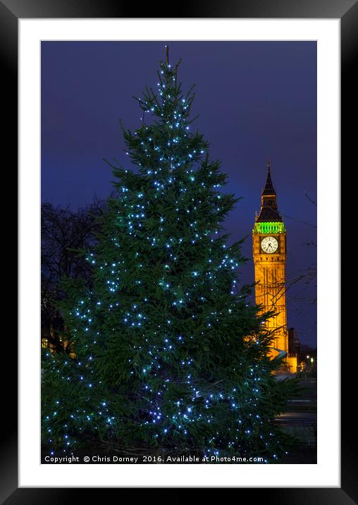 Christmas in London Framed Mounted Print by Chris Dorney