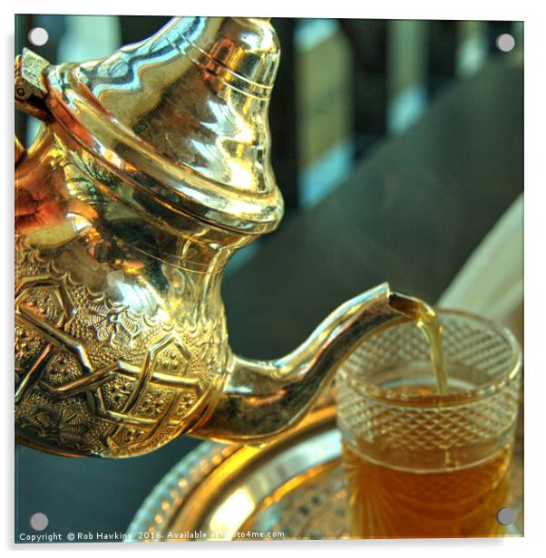 Moroccan mint tea  Acrylic by Rob Hawkins
