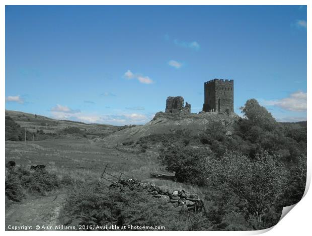 Dolwyddelan Castle Print by Alun Williams