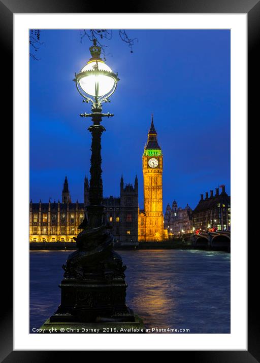 Houses of Parliament in London Framed Mounted Print by Chris Dorney