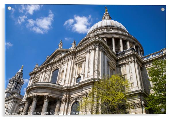 St. Pauls Cathedral in London Acrylic by Chris Dorney