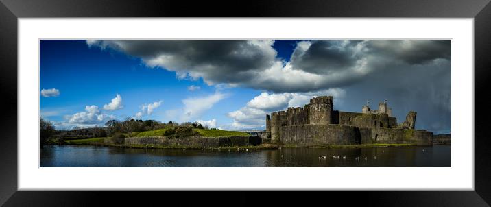 Caerphilly Castle Framed Mounted Print by Andrew Richards