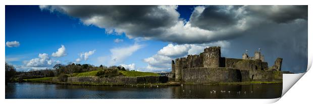 Caerphilly Castle Print by Andrew Richards