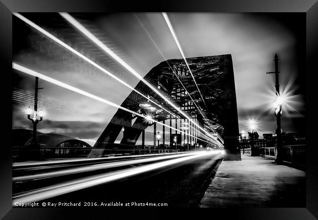 Light Trails at Sunrise Framed Print by Ray Pritchard
