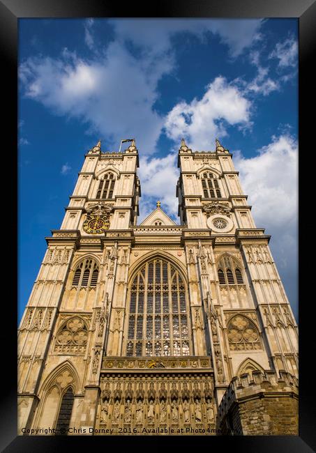 Westminster Abbey in London Framed Print by Chris Dorney