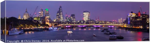 London Panorama Canvas Print by Chris Dorney