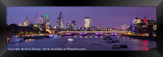 London Panorama Framed Print by Chris Dorney