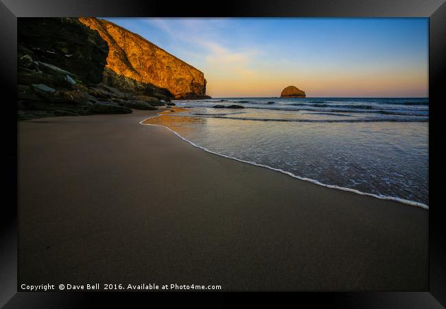 Trebarwith Strand in North Cornwall UK Framed Print by Dave Bell