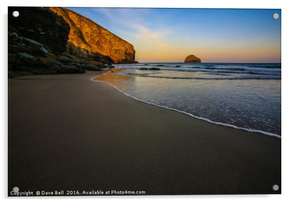 Trebarwith Strand in North Cornwall UK Acrylic by Dave Bell