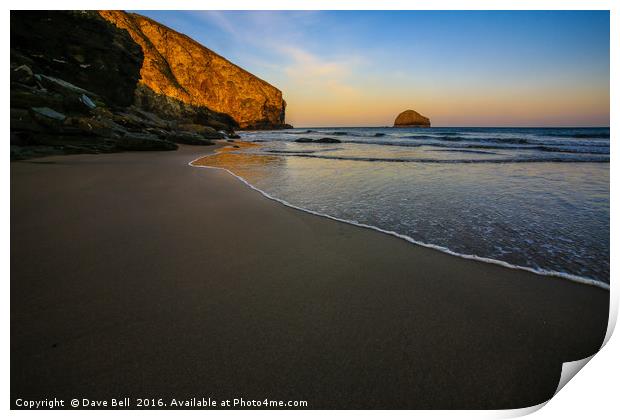 Trebarwith Strand in North Cornwall UK Print by Dave Bell