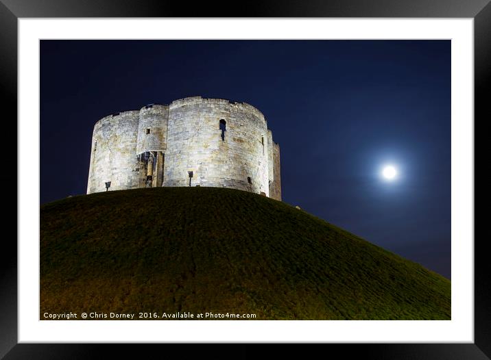 Clifford's Tower in York Framed Mounted Print by Chris Dorney