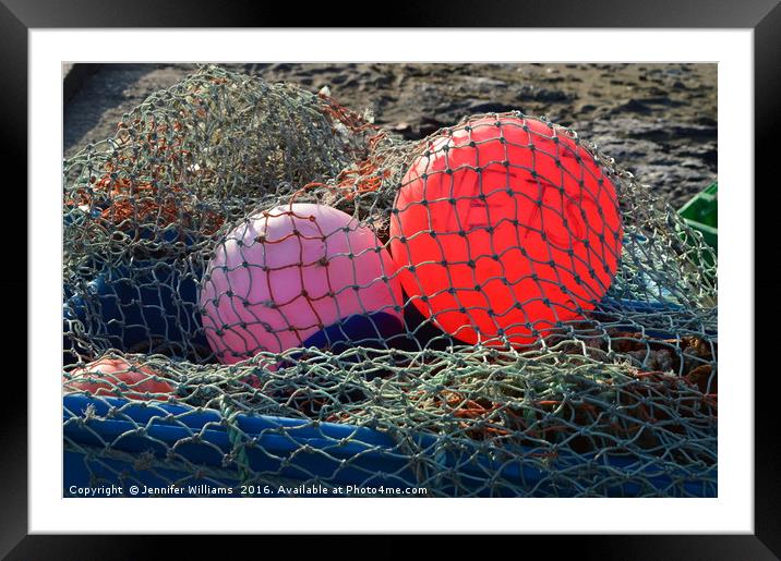 NETS AND BUOYS Framed Mounted Print by Jennifer Williams