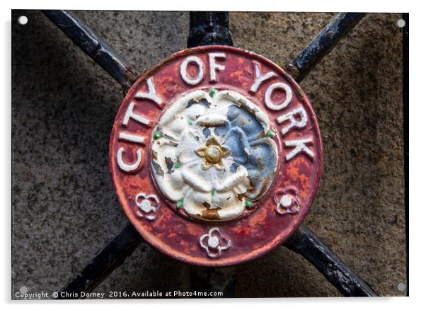 City of York Crest Acrylic by Chris Dorney