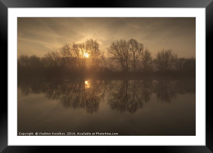 Morning on river Trent  Framed Mounted Print by Vladimir Korolkov