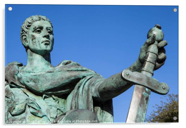 Constantine the Great Statue in York Acrylic by Chris Dorney