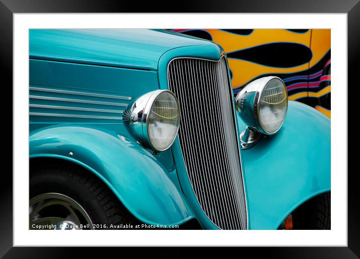 Blue Car Framed Mounted Print by Dave Bell