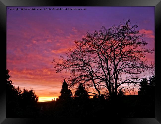 Purple Sunset Framed Print by Jason Williams