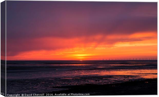 Caldy Sunset Canvas Print by David Chennell