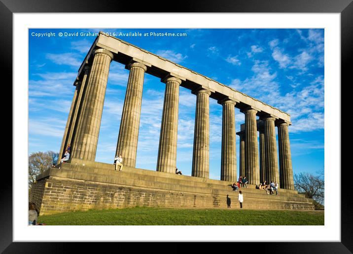 National Monument of Scotland Framed Mounted Print by David Graham