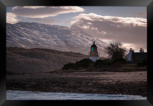 Corran Lighthouse Framed Print by Willie Cowie