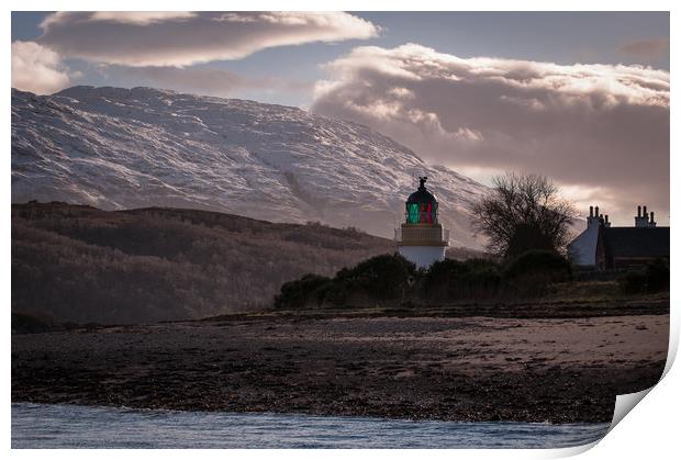 Corran Lighthouse Print by Willie Cowie