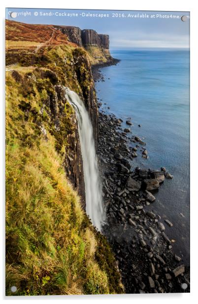 Mealt Falls, Isle of Skye Acrylic by Sandi-Cockayne ADPS