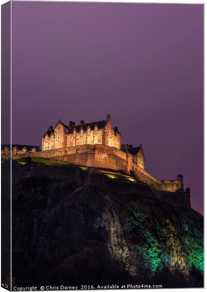 Edinburgh Castle in Scotland Canvas Print by Chris Dorney