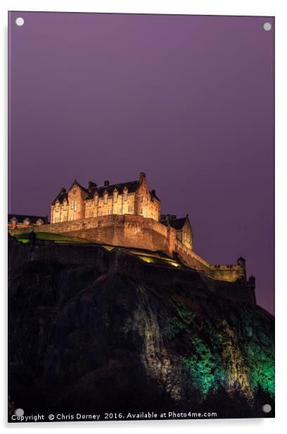 Edinburgh Castle in Scotland Acrylic by Chris Dorney
