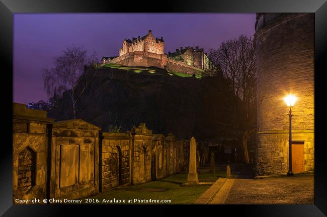 View of Edinburgh Castle Framed Print by Chris Dorney