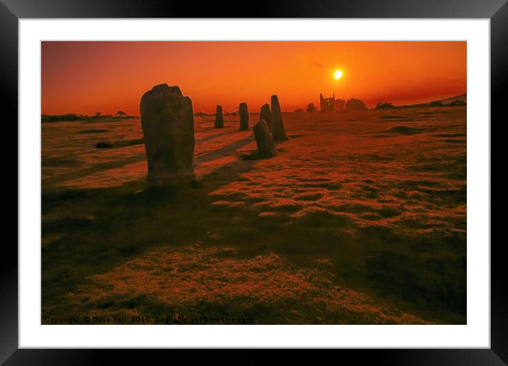 The Hurlers Stone Circles Framed Mounted Print by Dave Bell