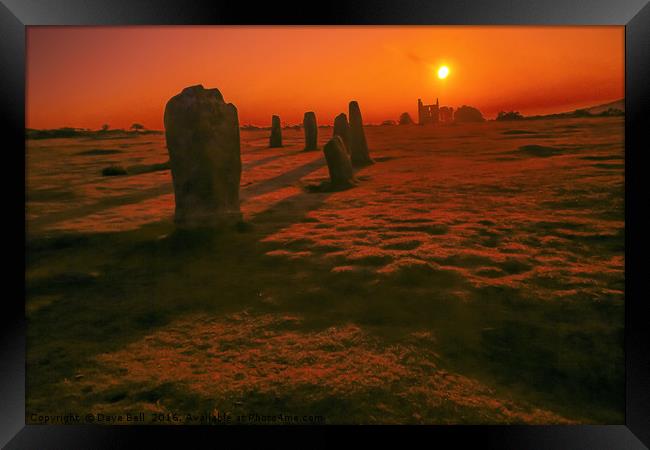 The Hurlers Stone Circles Framed Print by Dave Bell