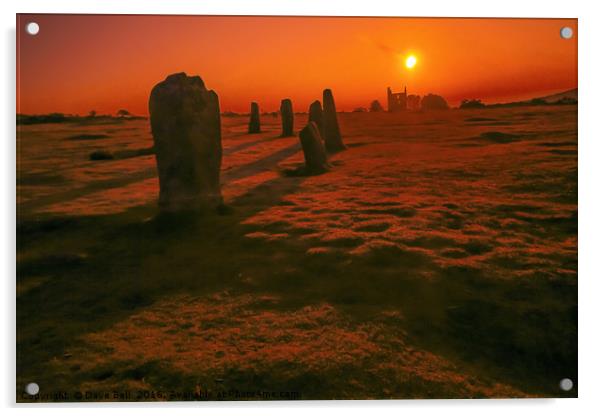 The Hurlers Stone Circles Acrylic by Dave Bell