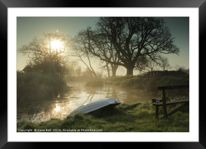 Misty Pond Framed Mounted Print by Dave Bell