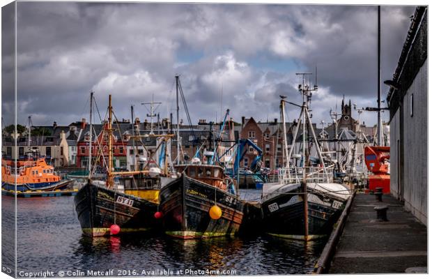 Stornaway Harbour Canvas Print by Colin Metcalf