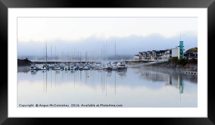 Portavadie Marina at daybreak Framed Mounted Print by Angus McComiskey