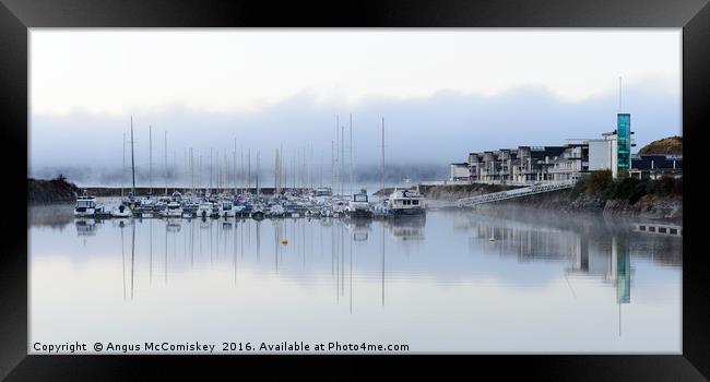 Portavadie Marina at daybreak Framed Print by Angus McComiskey
