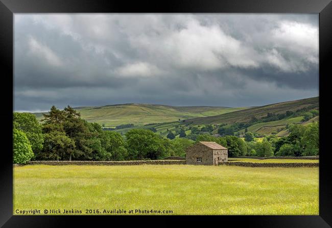 Muker Barn Swaledale Yorkshire Dales National Park Framed Print by Nick Jenkins