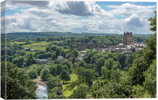 Richmond on the River Swale in North Yorkshire Canvas Print by Nick Jenkins